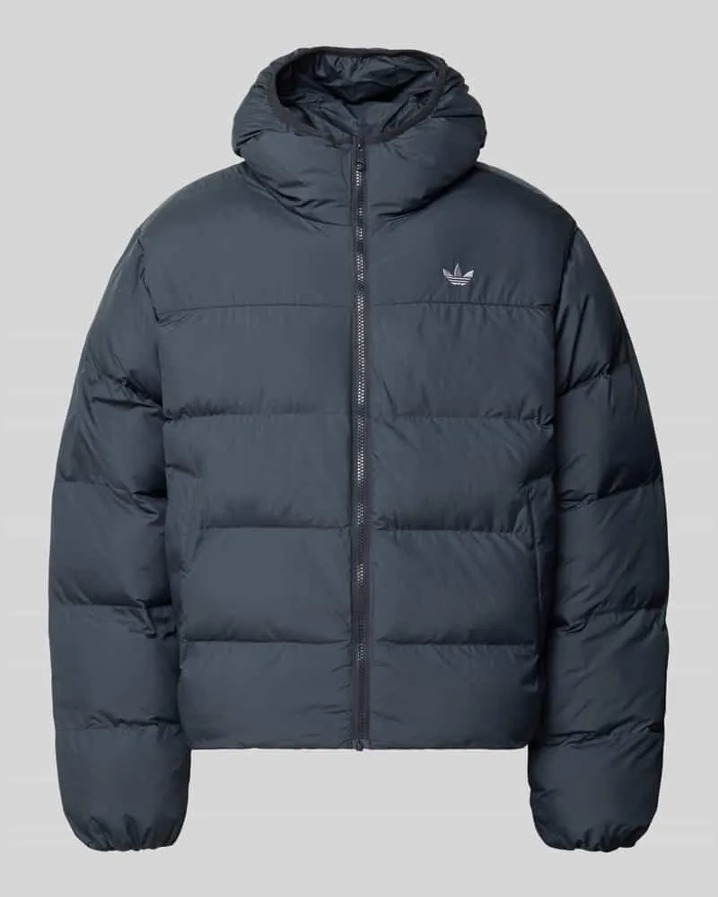 adidas Regular Fit Puffer Jacket mit Kapuze Anthrazit