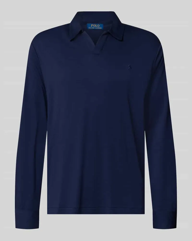 Ralph Lauren Slim Fit Poloshirt aus reiner Baumwolle Marine