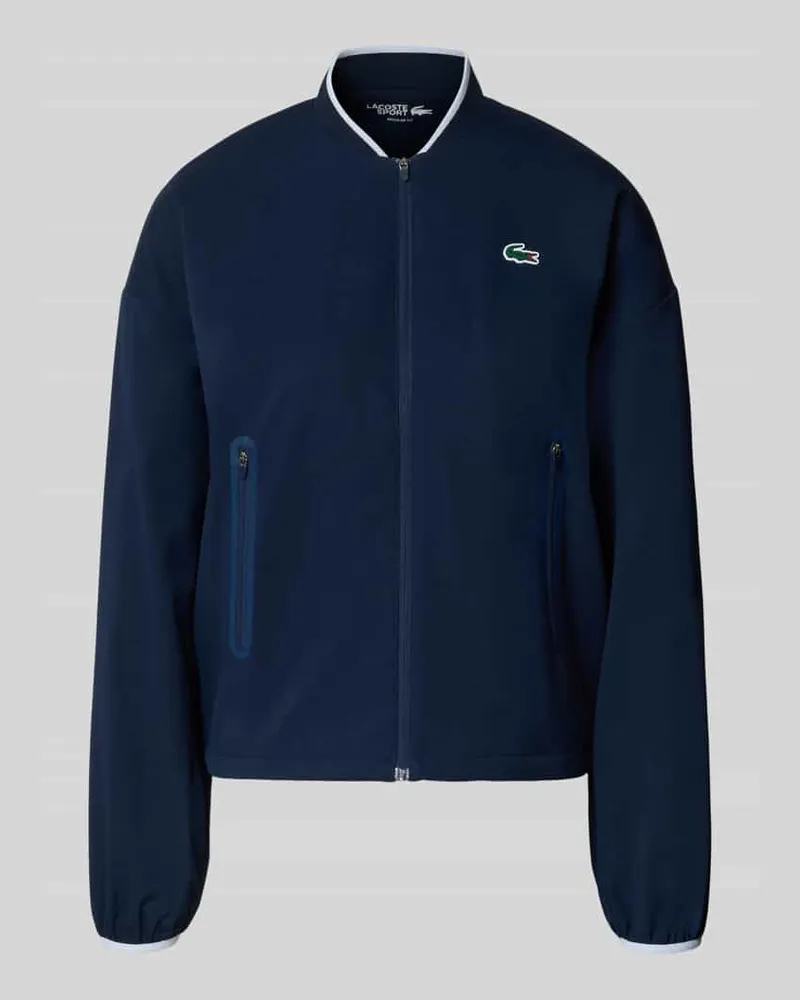 Lacoste Regular Fit Trainingsjacke mit Baseball-Kragen Dunkelblau