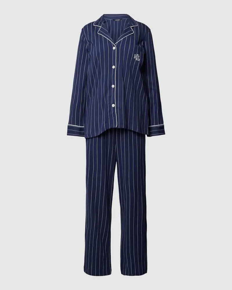Ralph Lauren Pyjama mit Streifenmuster Marine
