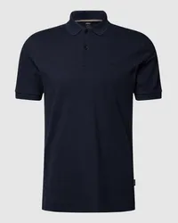 HUGO BOSS Poloshirt mit Label-Stitching Modell 'Pallas Dunkelblau