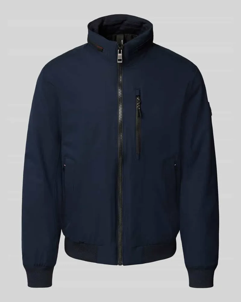 Tom Tailor Regular Fit Blouson mit Reißverschlusstaschen Dunkelblau
