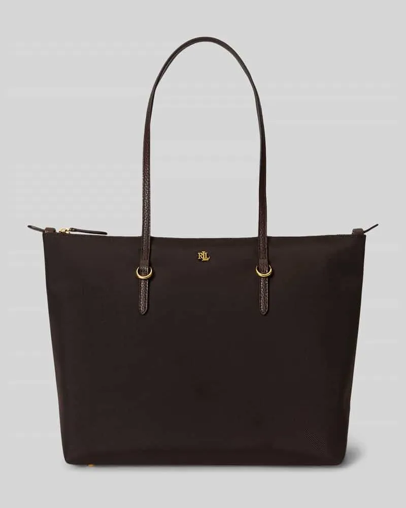 Ralph Lauren Henkeltasche mit Logo-Detail Dunkelbraun