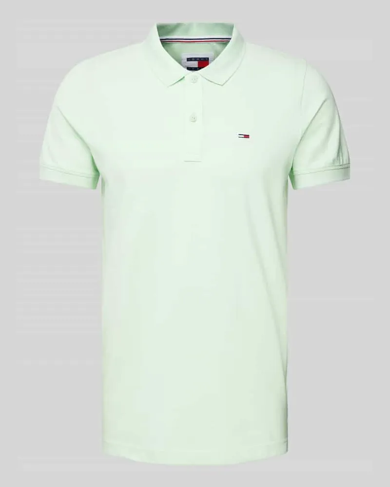 Tommy Hilfiger Slim Fit Poloshirt mit Logo-Stitching Mint