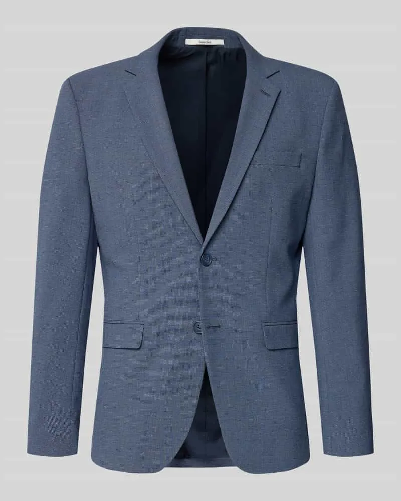 Selected Slim Fit Sakko mit Brustleistentasche Dunkelblau