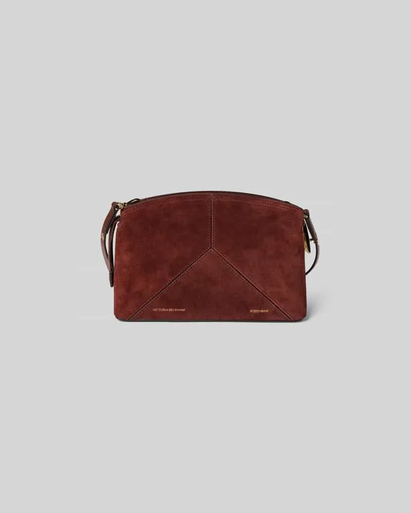 Victoria Beckham Shoulder Bag mit Logo-Prägung Dunkelbraun