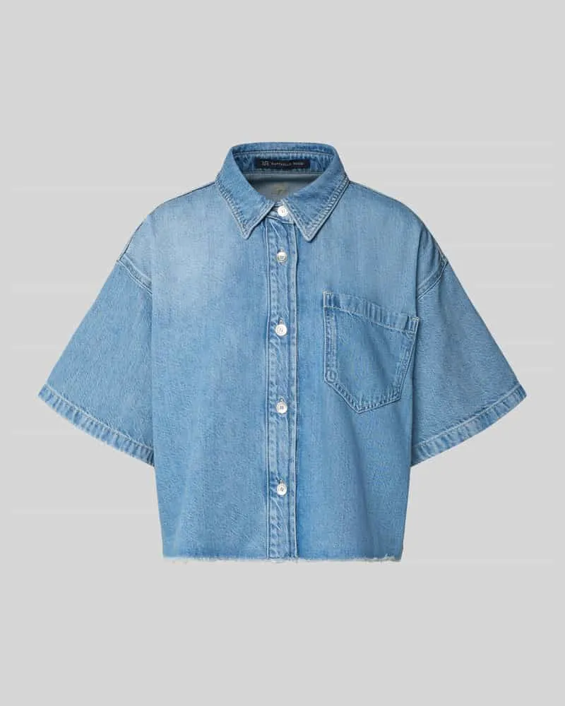 RAFFAELLO ROSSI  Relaxed Fit Hemdbluse mit Lyocell-Anteil Modell 'Zuri Hellblau