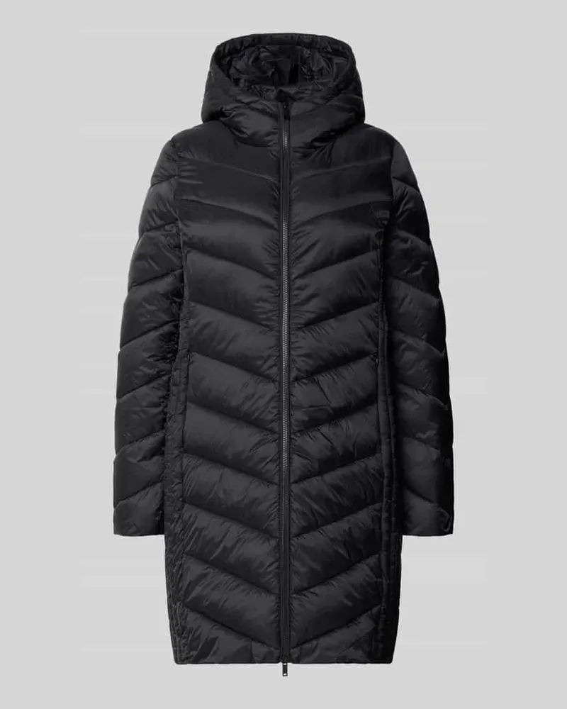 JAKE*S Slim Fit Puffer Coat mit Steppnähten Black