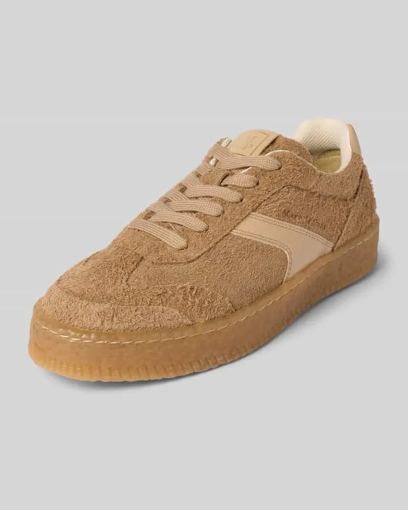 Marc O'Polo Low Top Sneaker aus softem Rindsleder Sand