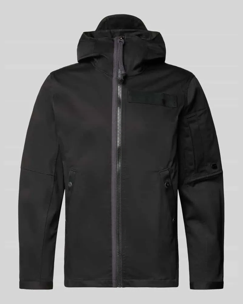 G-STAR RAW Regular Fit Regenjacke mit Reißverschluss Modell 'Batt Black
