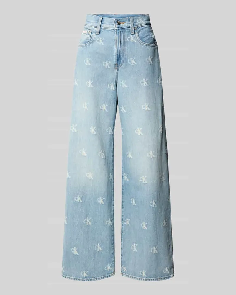Calvin Klein Wide Leg Jeans im 5-Pocket-Design Hellblau