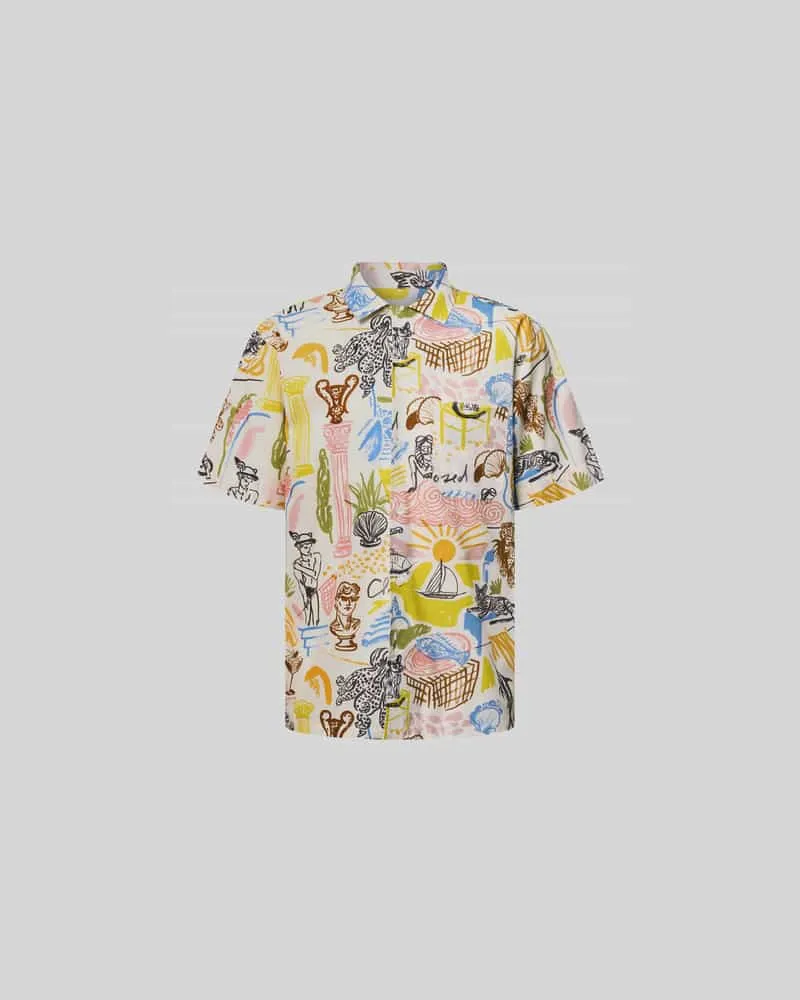Closed Freizeithemd mit Allover-Motiv-Print Pink