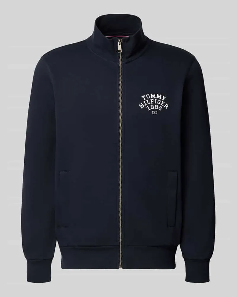 Tommy Hilfiger Regular Fit Sweatjacke aus Baumwoll-Mix Marine