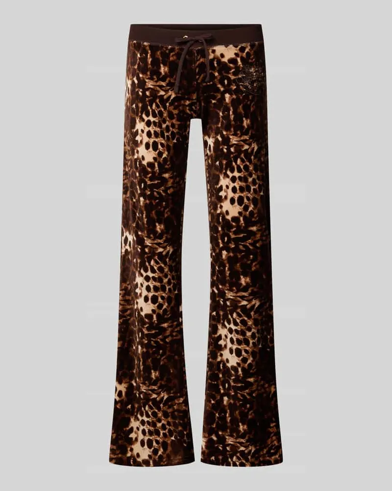 Juicy Couture Jogginghose mit Animal Print Mittelbraun