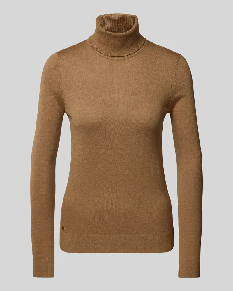 Ralph Lauren Strickpullover mit Rollkragen Modell 'ZOE Camel