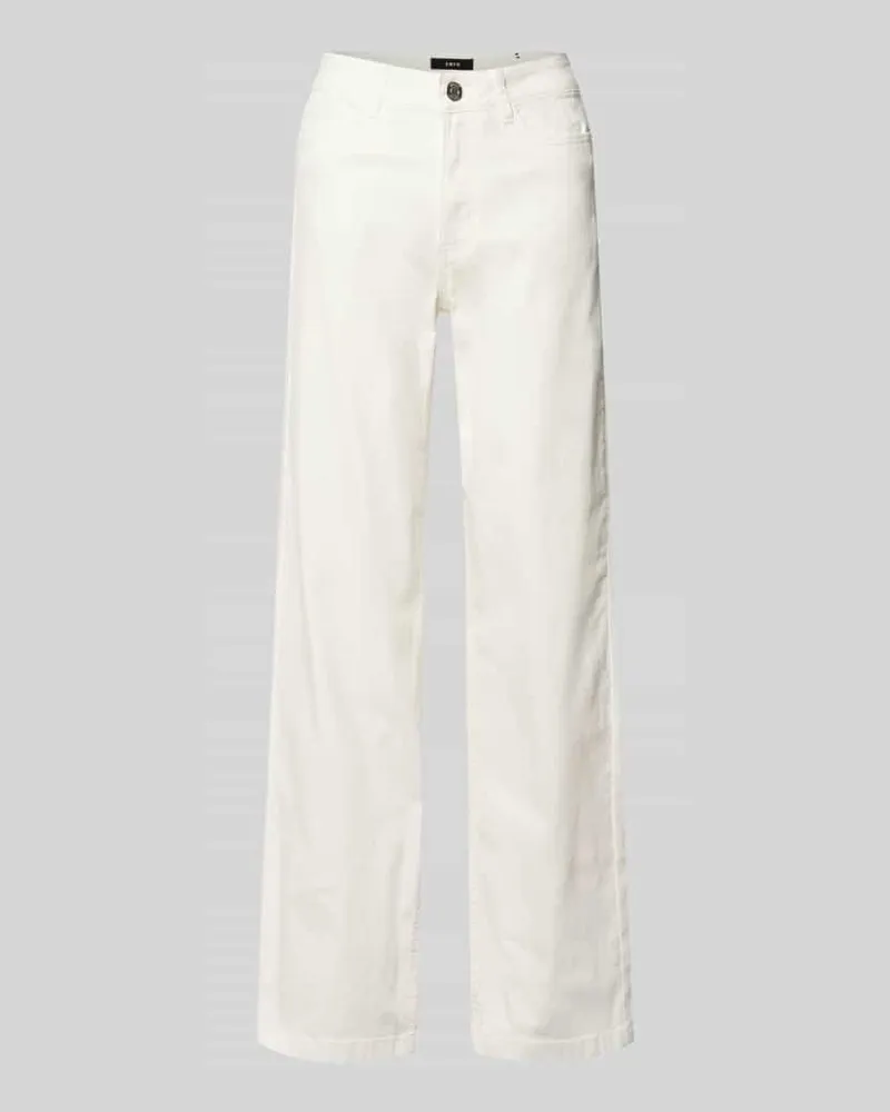ZERO Wide Leg Jeans im 5-Pocket-Design Offwhite