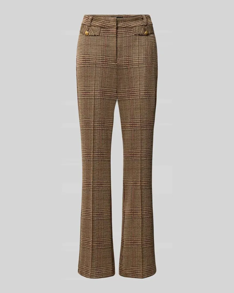 Cambio Schlaghose mit Zierknöpfen Camel