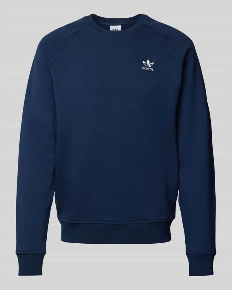 adidas Sweatshirt mit Label-Stitching Modell 'ESS CREW Marine