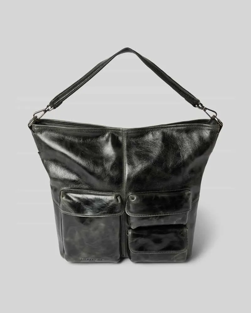 Liebeskind Hobo Bag mit Label-Print Anthrazit