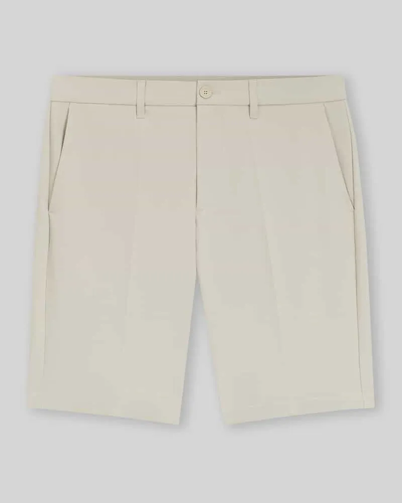 HUGO BOSS Slim Fit Chinoshorts mit Bügelfalten Beige