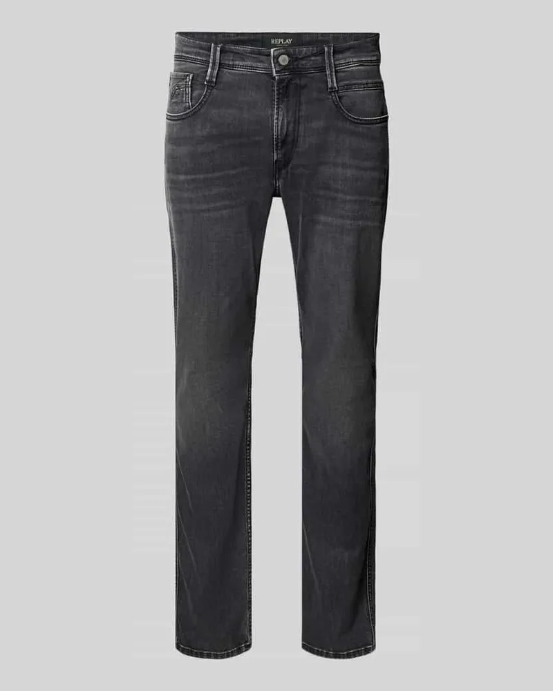 Replay Slim Fit Jeans im 5-Pocket-Design Anthrazit