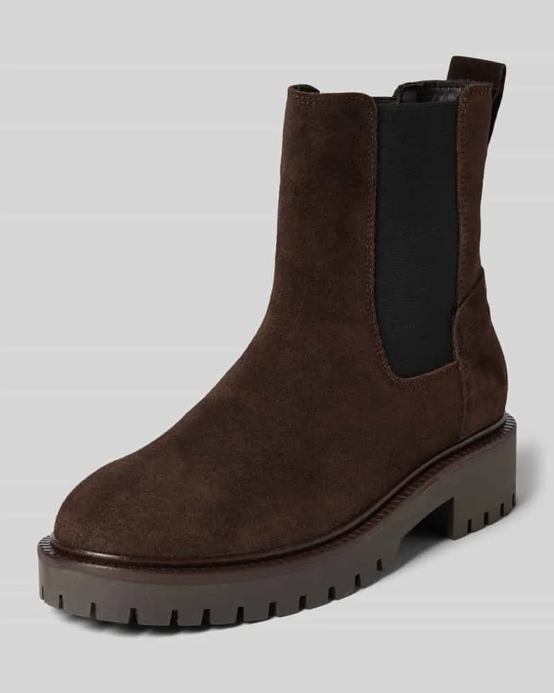Marc O'Polo Chelseas aua echtem Veloursleder Modell 'PHIA 14 Dunkelbraun