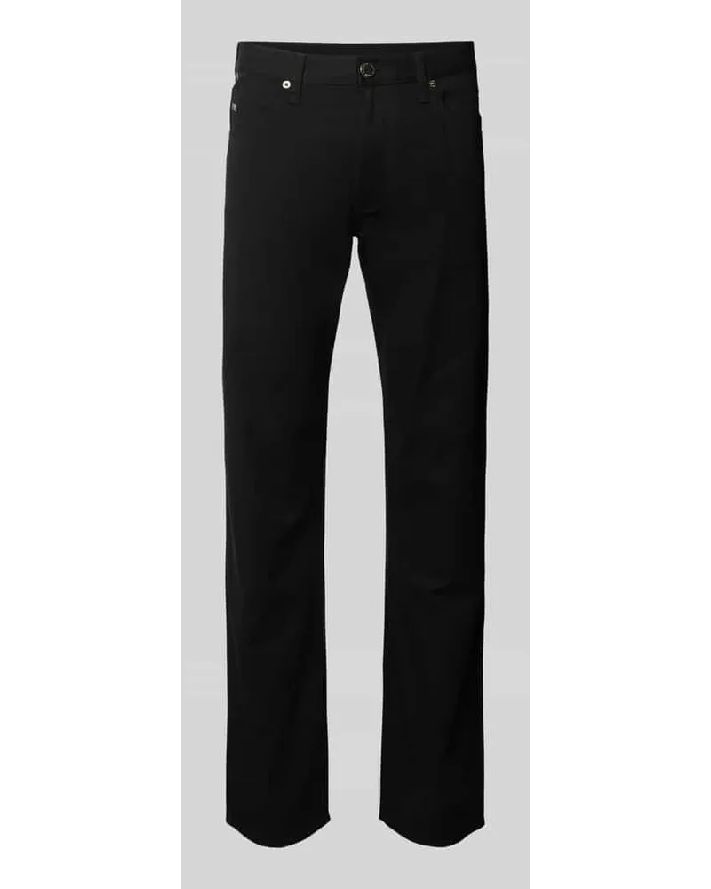 Emporio Armani Regular Fit Hose im 5-Pocket-Design Black