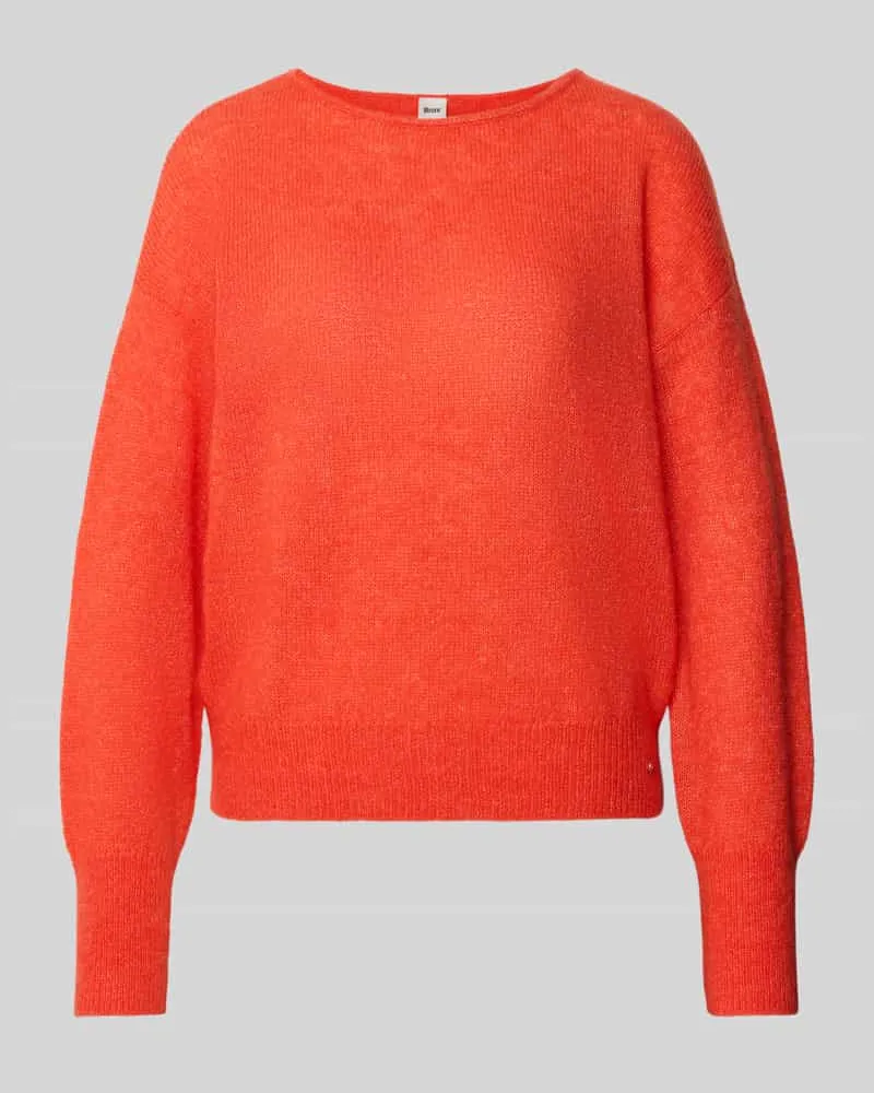 Brax Strickpullover mit gerippten Abschlüssen Modell 'LISA Dunkelorange