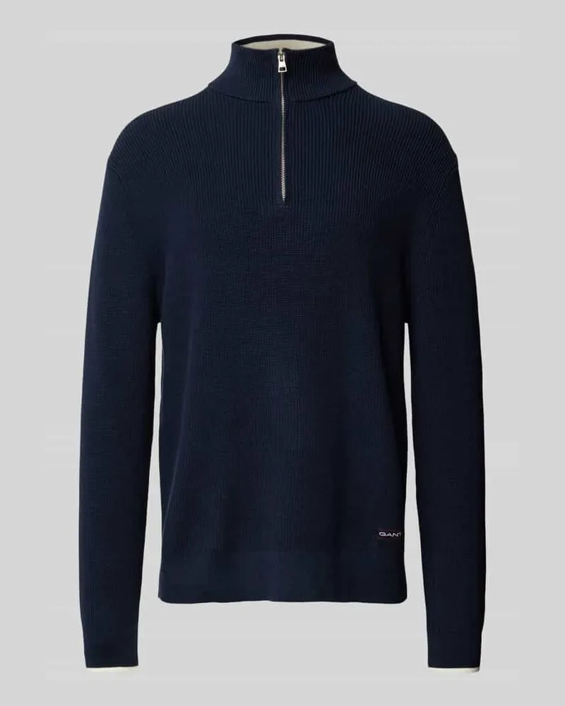 Gant Troyer mit Label-Patch Marine