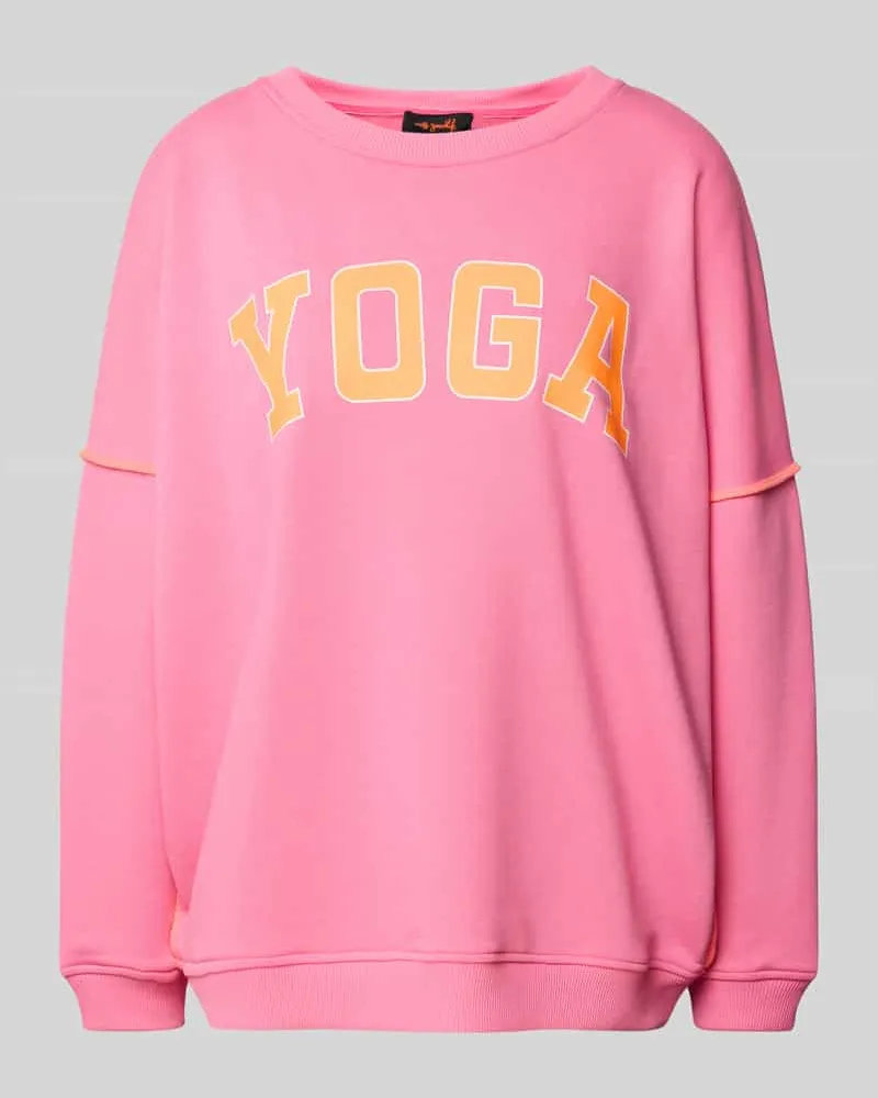 Miss Goodlife Oversized Sweatshirt aus reiner Baumwolle mit Statement-Print Rosa