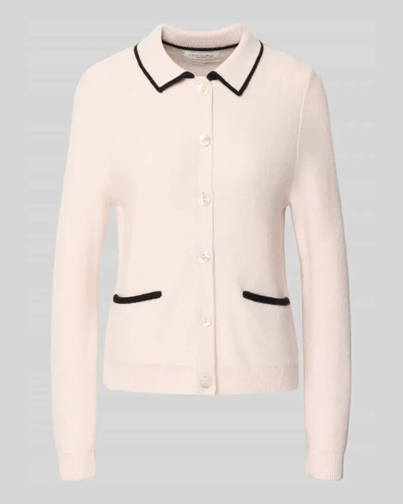 Christian Berg Regular Fit Cardigan aus Kaschmir-Mix Hellrosa