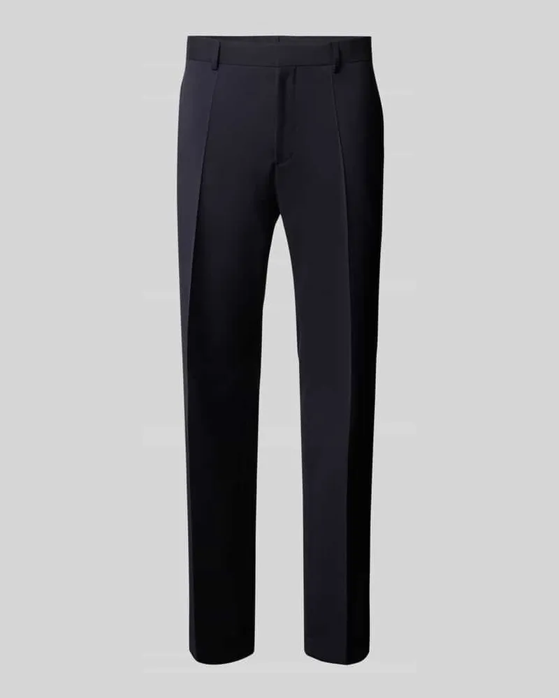 HUGO BOSS Regular Fit Anzughose mit Bügelfalten Modell 'Lenon Marine