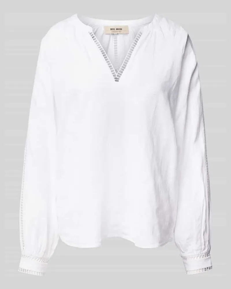 Mos Mosh Bluse aus Leinen-Baumwoll-Mix Modell 'ZEINA Weiss