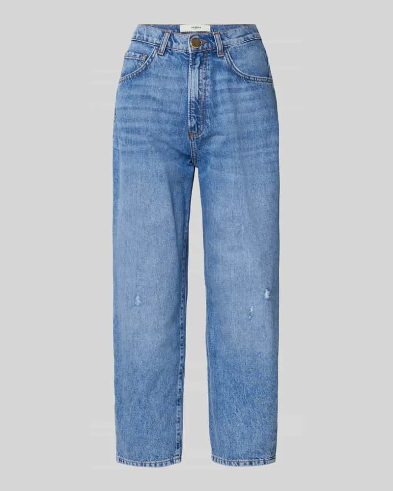 Goldgarn Balloon Fit Jeans im Destroyed-Look Modell 'LUISENPARK Hellblau