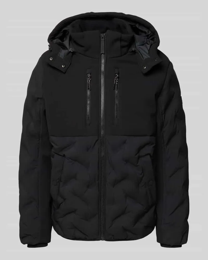 Tom Tailor Regular Fit Jacke mit abnehmbarer Kapuze Black