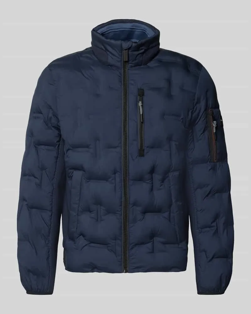 Tom Tailor Regular Fit Bomberjacke mit reflektierenden Details Marine