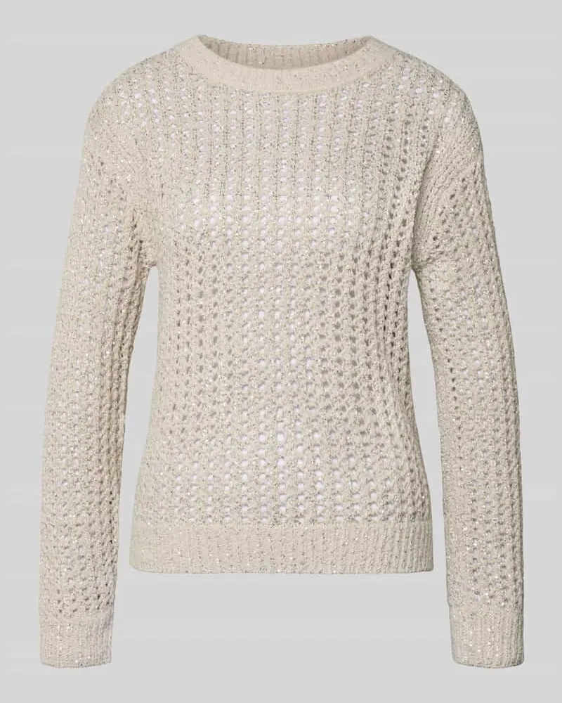 Betty Barclay Strickpullover mit gerippten Abschlüssen Sand