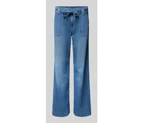 Straight Leg Jeans mit Bindegürtel Modell 'Sienna