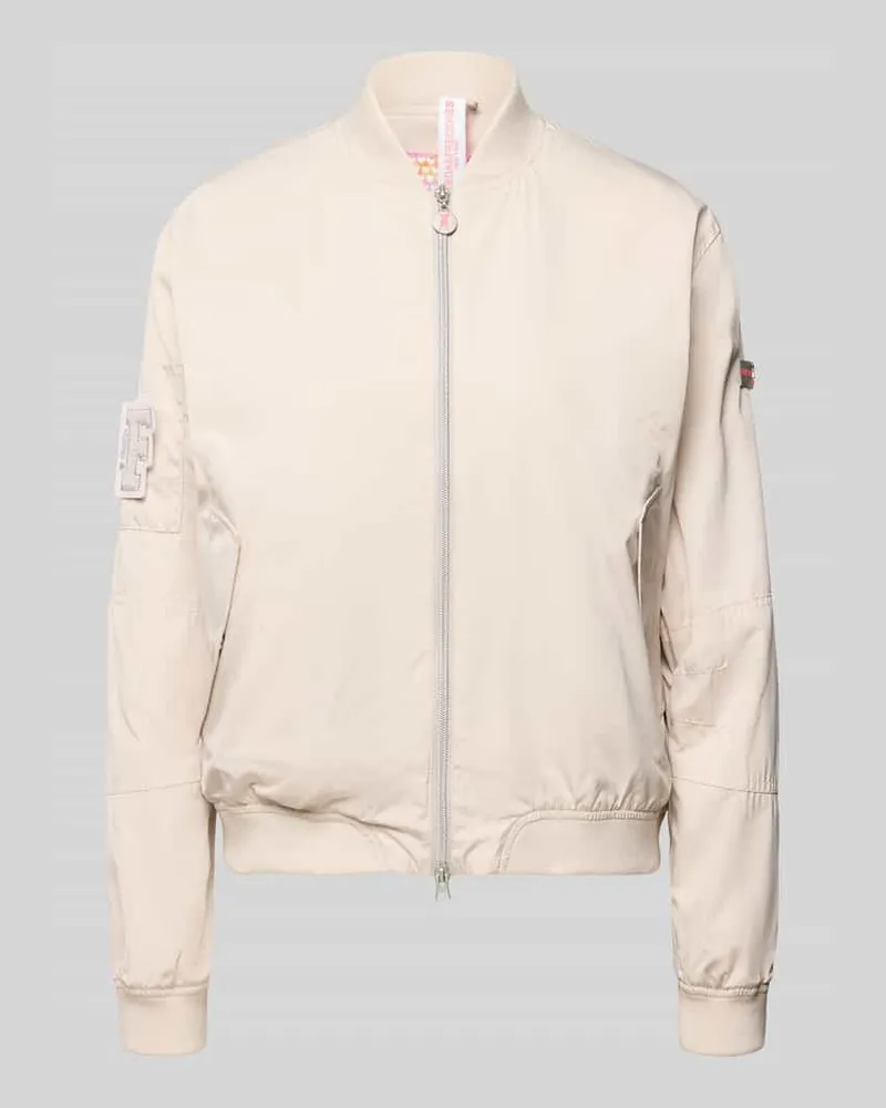 Frieda & Freddies Bomberjacke mit Label-Patches Modell 'BROOKLYN NEO Ecru