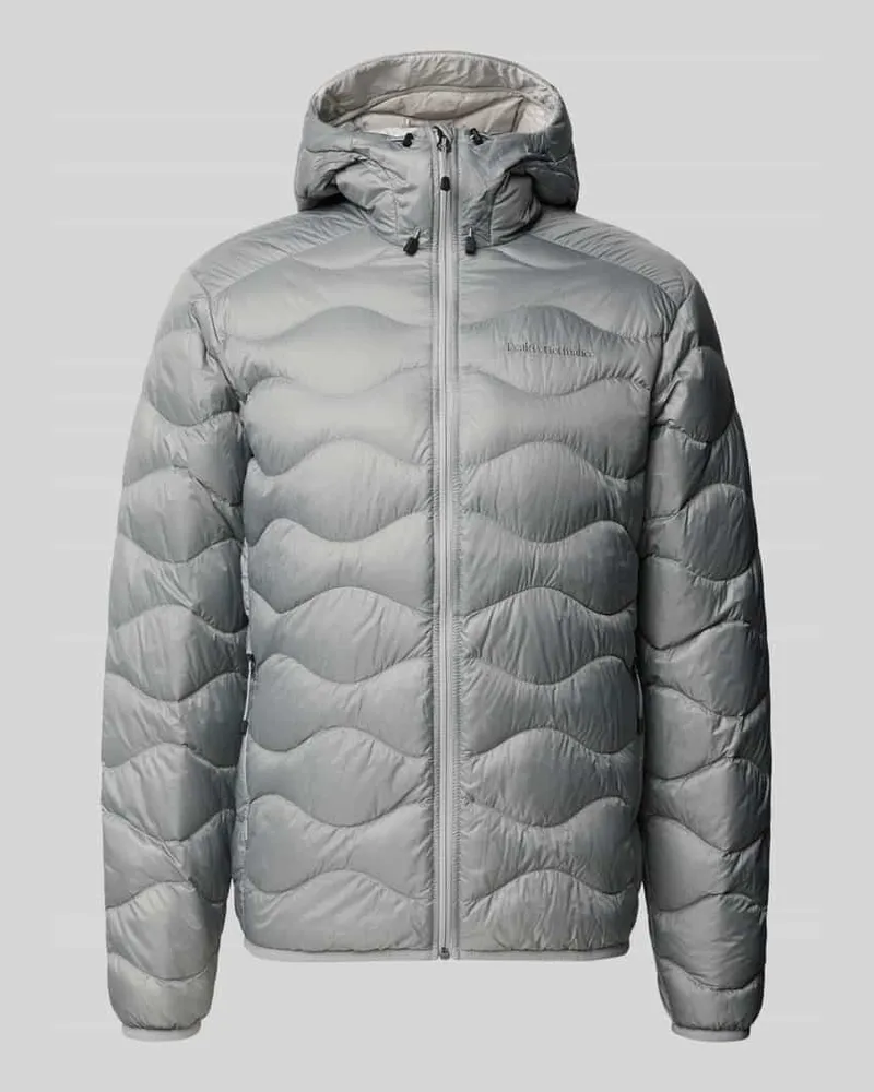 Peak Performance Slim Fit Steppjacke mit Kapuze Modell 'Helium Silber