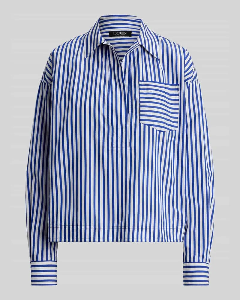 Ralph Lauren Regular Fit Hemdbluse aus reiner Baumwolle Blau