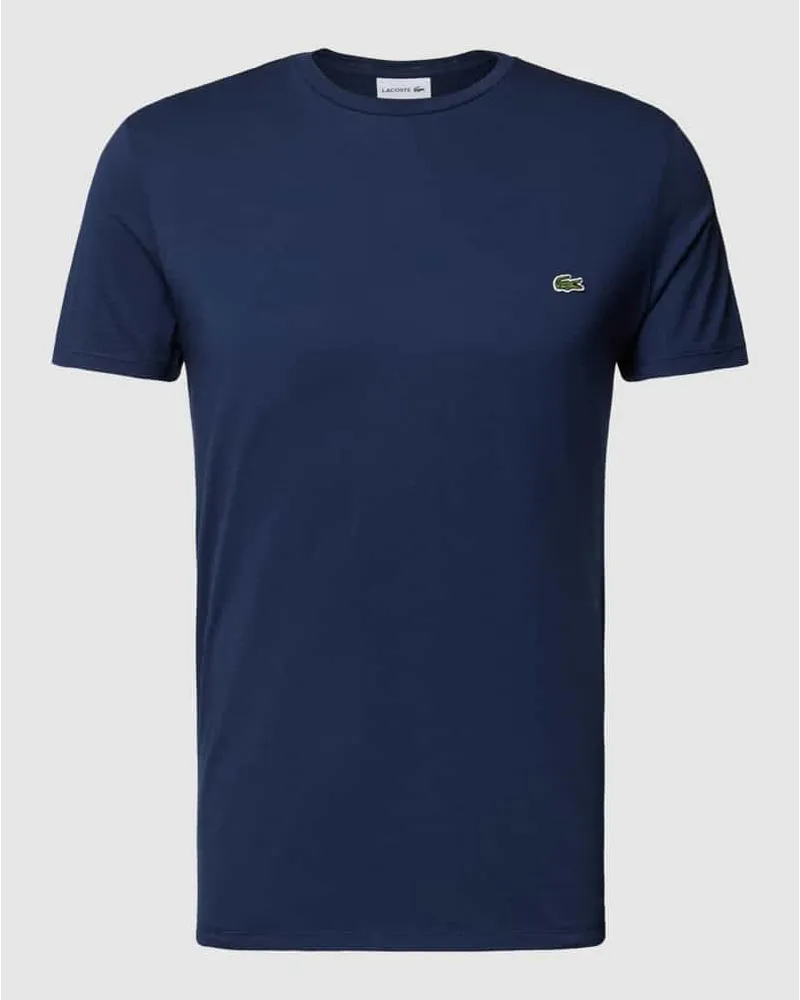 Lacoste T-Shirt in unifarbenem Design Modell 'Supima Marine