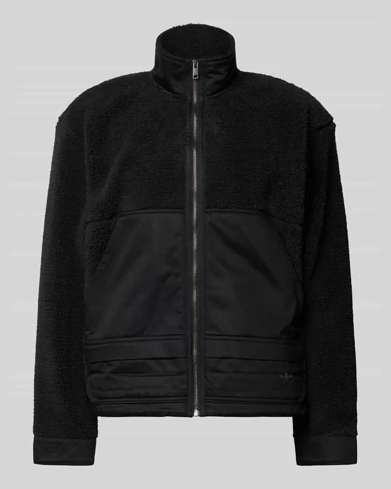 adidas Fleecejacke mit Logo-Stitching Black