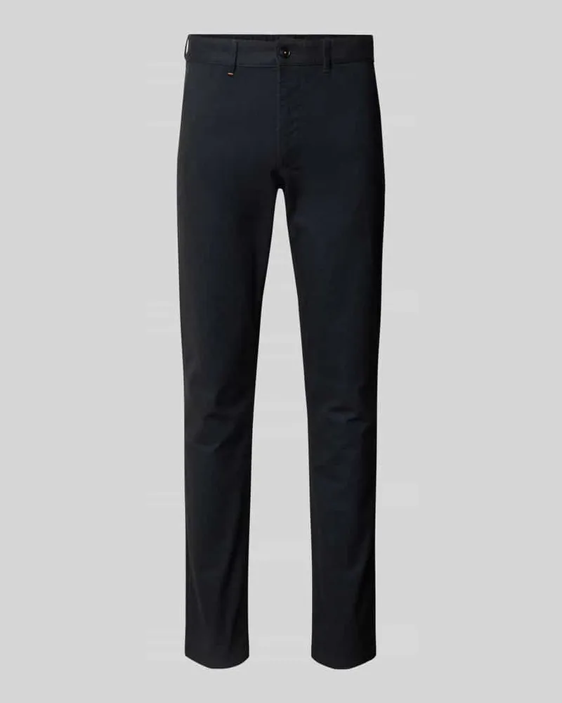 HUGO BOSS Slim Fit Chino aus Baumwoll-Mix Marine