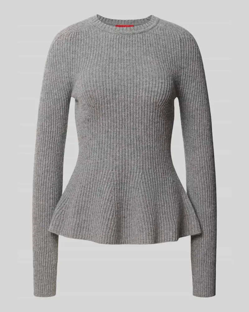 MAX&Co. Pullover mit Schößchen Modell 'MCOLONZA Hellgrau