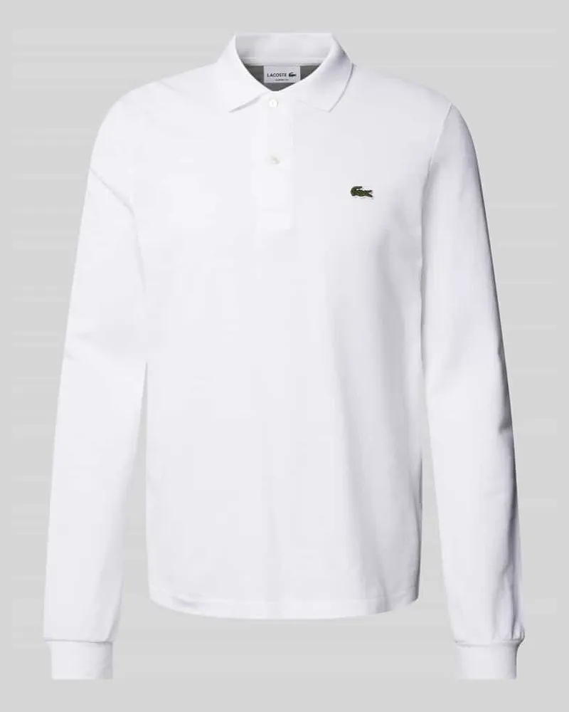 Lacoste Classic Fit Poloshirt im langärmeligen Design Weiss