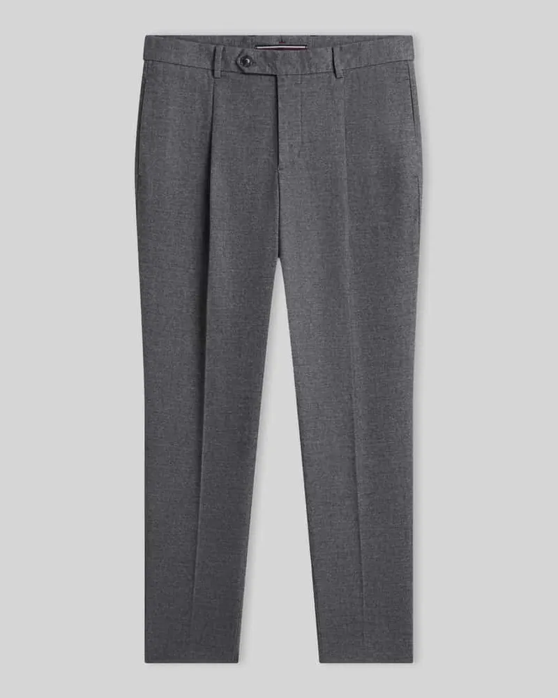 Tommy Hilfiger Tapered Fit Bundfaltenhose aus Baumwoll-Mix Anthrazit