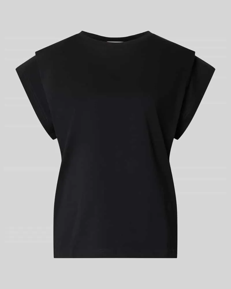 ba&sh T-Shirt mit Drapierungen Modell 'PIO Black