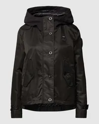 Blauer Jacke mit Kapuze Black