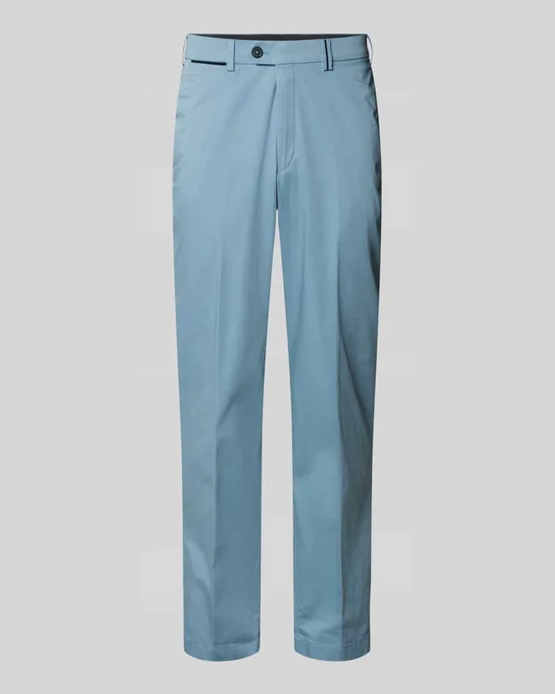 Hiltl Chino mit Eingrifftaschen Modell 'Peaker Blau